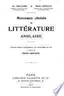 Morceaux choisis de littérature anglaise