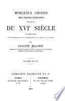 Morceaux choisis des grands écrivains français du XVIe siècle