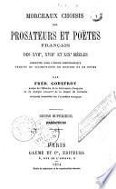 Morceaux choisis des poètes et prosateurs français des XVIIe XVIIIe et XIXe siècles