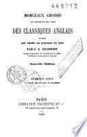 Morceaux choisis en prose et en vers des classiques anglais, pour les programmes des lycées 1ère série, classes de troisième
