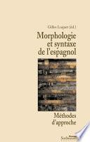 Morphologie et syntaxe de l'espagnol