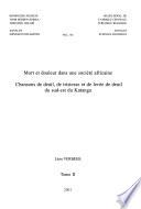 Mort et douleur dans une société africaine