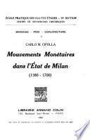Mouvements monétaires dans l'Etat de Milan, 1580-1700