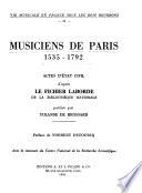 Musiciens de Paris, 1535-1792