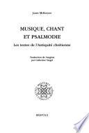 Musique, chant et psalmodie