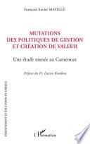 Mutations des politiques de gestion et création de valeur