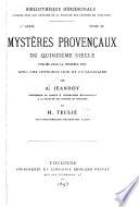 Mystères provençaux du quinzième siècle