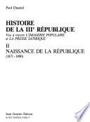 Naissance de la République, 1871-1890