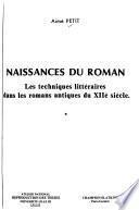 Naissances du roman