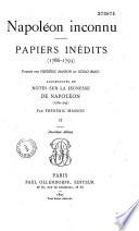 Napoléon inconnu, papiers inédits (1786-1793)