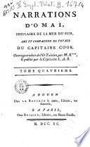Narrations d'Omai, insulaire de la Mer du Sud, ami et compagnon de voyage du capitaine Cook. Ouvrage traduit de l'o-taitien, par M.K.***, & publie par le capitaine L.A.B. Tome premier [- quatrieme!