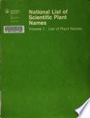 National List of Scientific Plant Names: List of plant names