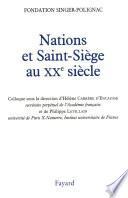 Nations et Saint-Siège au XXe siècle
