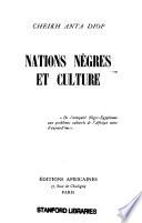 Nations nègres et culture