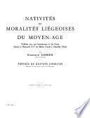 Nativités et moralités liégeoises du Moyen-Age