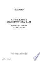 Nature humaine et Révolution française