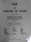 NdR, la noblesse de Russie