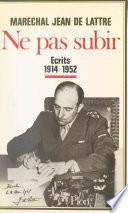 Ne pas subir