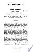 Nécrologie de Henri Acerbi, docteur en médecine