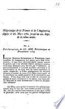 Négociation de la France et de l'Angleterre