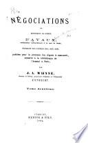 Négociations de monsieur le comte d'Avaux
