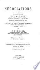 Négociations de Monsieur le Comte d'Avaux