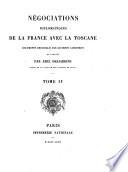 Négociations diplomatiques de la France avec la Toscane