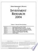 Nelson Information's Directory of Investment Research