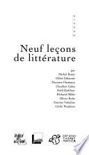 Neuf leçons de littérature