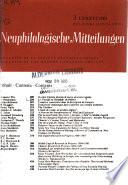 Neuphilologische Mitteilungen