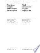 Neuvième congrès international de droit pénal
