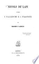 Niccolò de'Lapi ovvero i Palleschi e i Piagnoni di Massimo d'Azeglio
