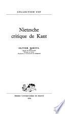 Nietzsche, critique de Kant