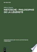 Nietzsche - Philosophie de la légèreté
