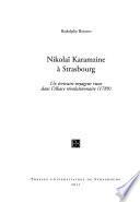 Nikolaï Karamzine à Strasbourg