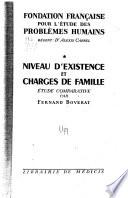Niveau d'existence et charges de famille