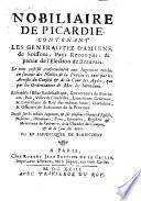 Nobiliaire de Picardie (etc.)