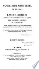 Nobiliaire universel de France