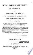 Nobiliaire universel de France