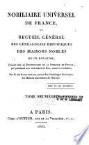 Nobiliaire universel de France