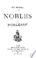 Nobles et noblesse