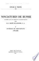 Nonciatures de Russie d'après les documents authentiques