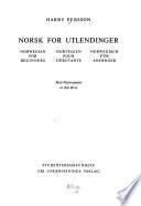 Norsk for utlendinger