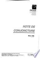 Note de conjoncture de l'INSEE.