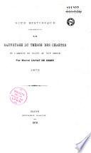 Note historique concernant le sauvetage du trésor des chartes de l'abbaye de Cluny au XVIe siècle