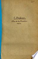 Note remise par Ch. Dufour pour faire suite à la communication de M. Morlot sur le cône de déjection de la Tinière