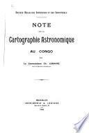 Note sur la cartographie astronomique au Congo