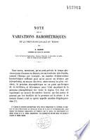 Note sur les variations barométriques et la prévision locale du temps