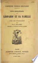 Notes biographiques sur Leopardi et sa famille