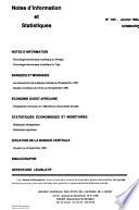 Notes d'information et statistiques